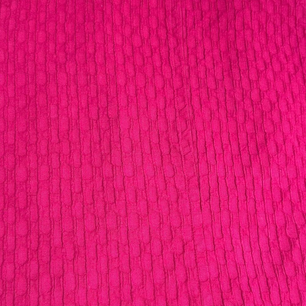 Chico’s Red Quilted Crop Blazer Jacket Size 1 Small Lined Button-Up Coat - Picture 6 of 7
